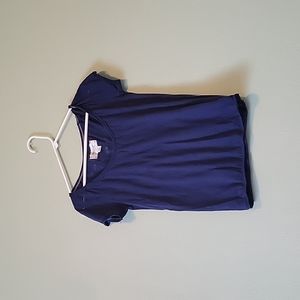 AMERICAN EAGLE NAVY T-SHIRT WITH CUTE SHEER FLORAL PATTERN